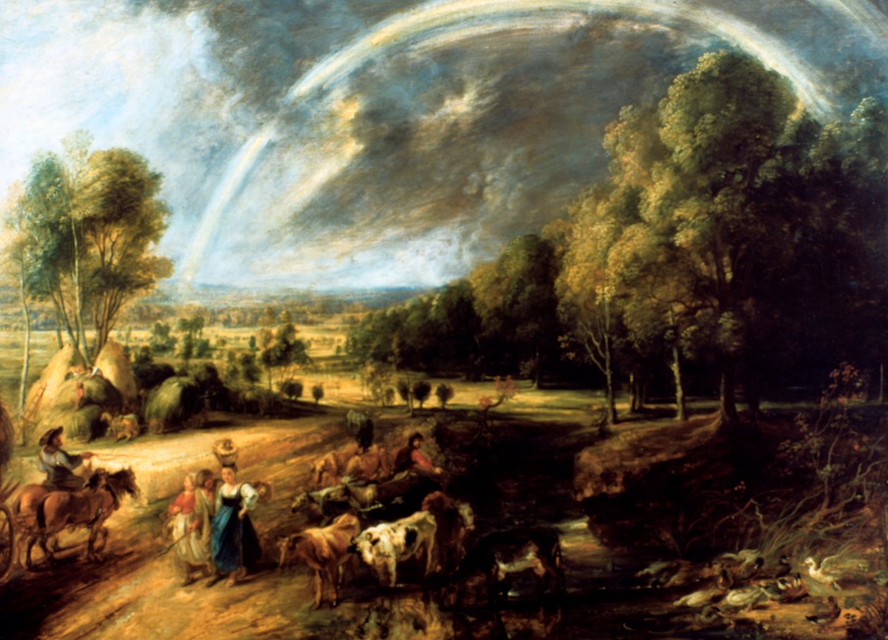 Landskap med en regnbue, c1630 av Peter Paul Rubens