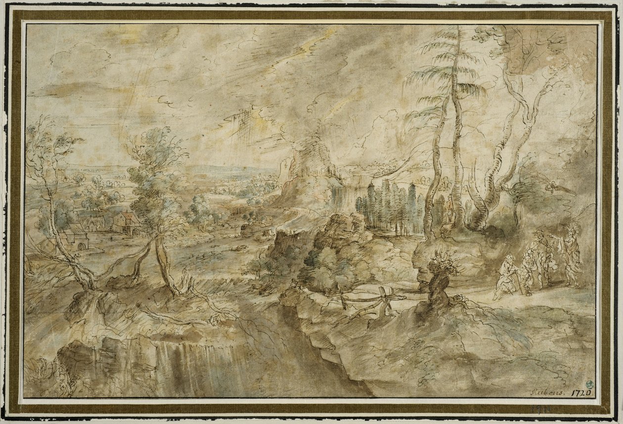 Landskap med Filemon og Baucis av Peter Paul Rubens