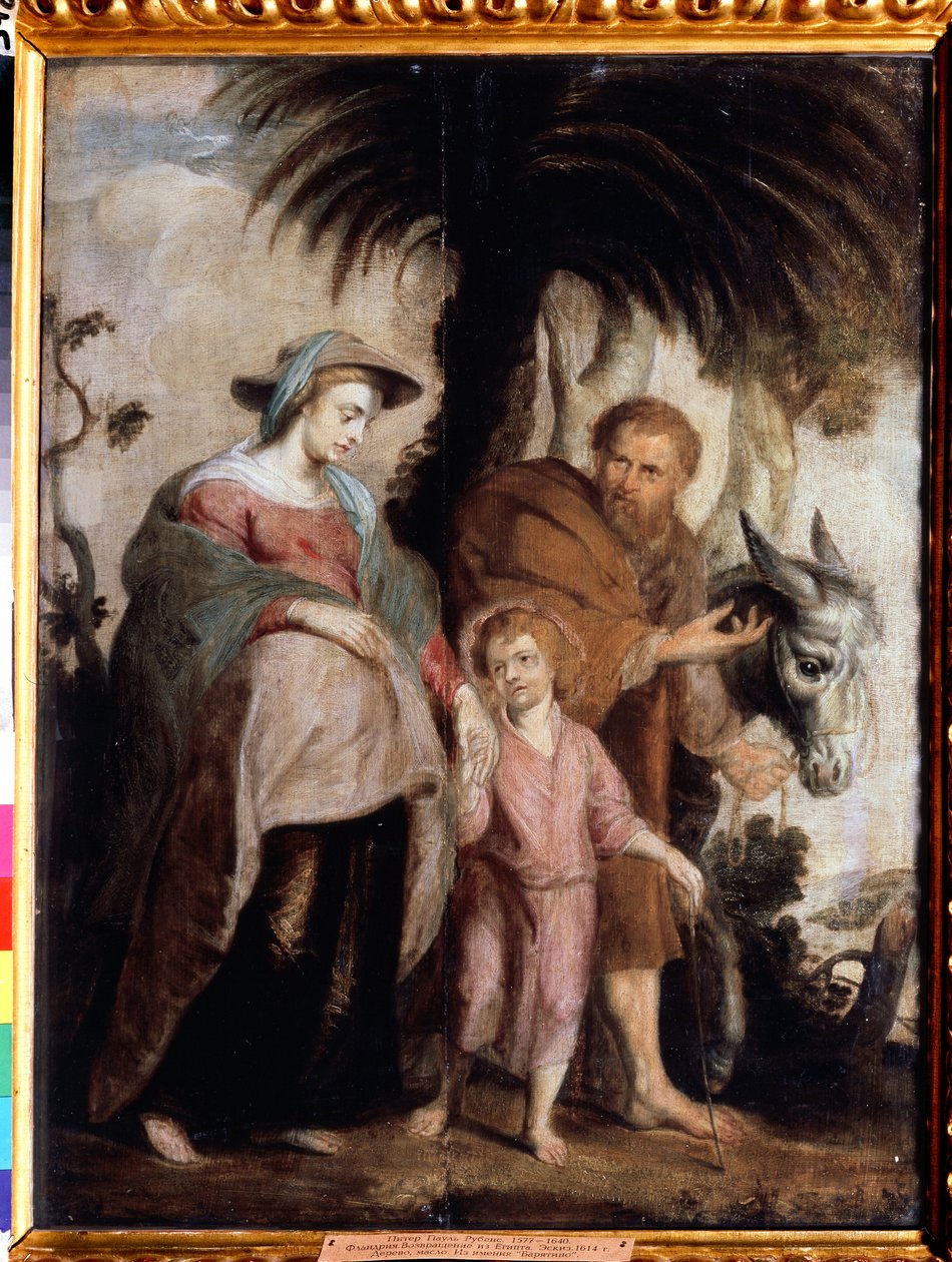 Return of Egypt (The return of Egypt). Maleri av Peter Paul (Pierre-Paul) Rubens (eller Peter Paul eller Petrus Paulus) (1577-1640). Olje på tre, 69 x 49 cm av Peter Paul Rubens