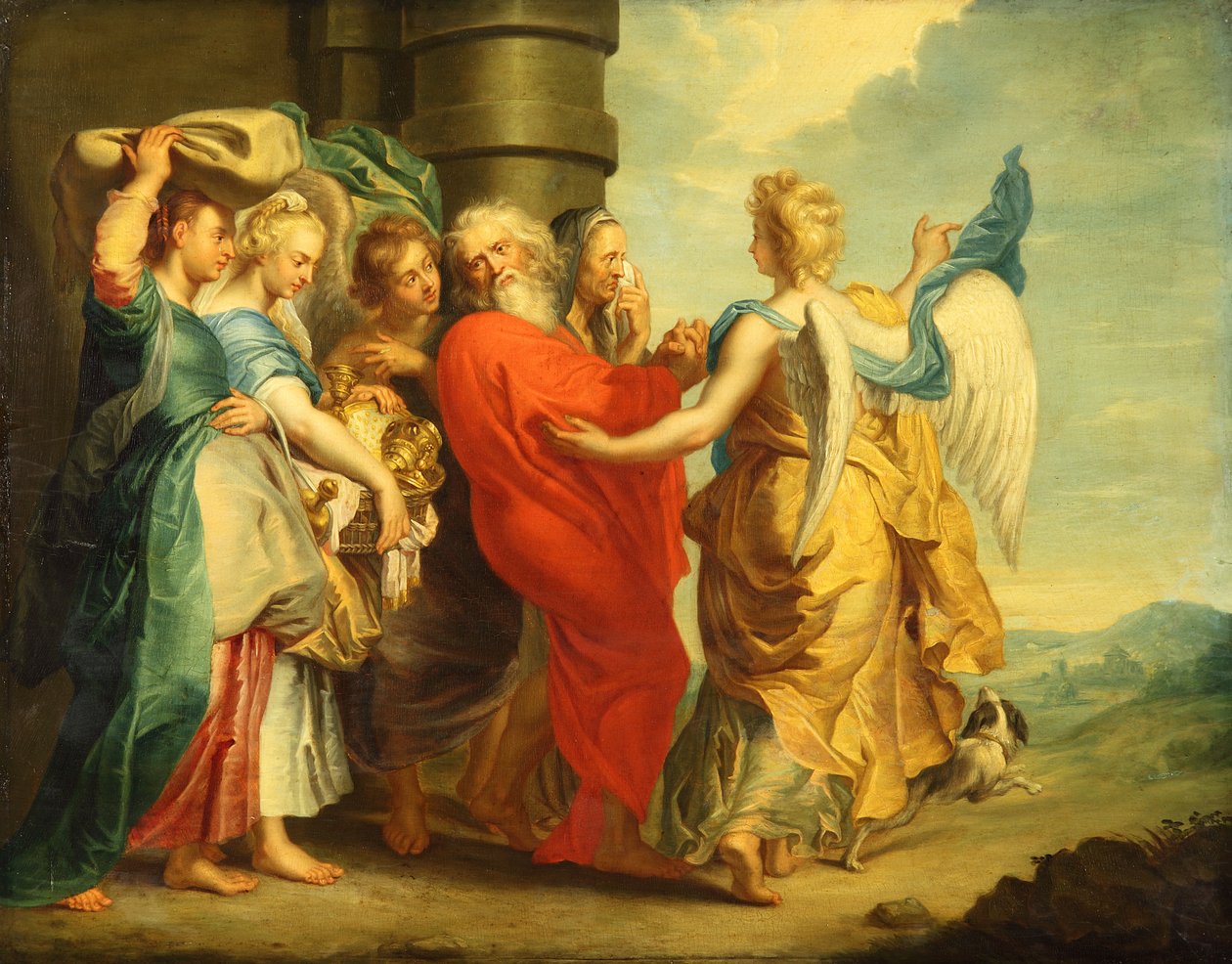 Lot forlater Sodoma med døtrene sine av Peter Paul Rubens