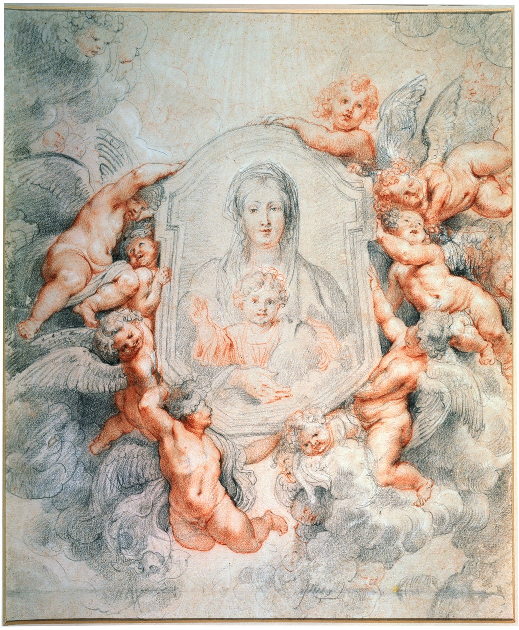 Madonna tilbedt av englene Madonna della Vallicella, 1608. av Peter Paul Rubens