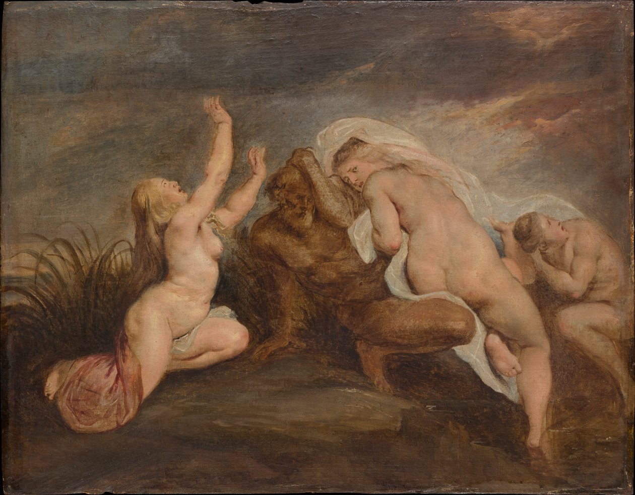 Nymfer og elvegud (fragment av en fremstilling av Phaëtons fall) av Peter Paul Rubens