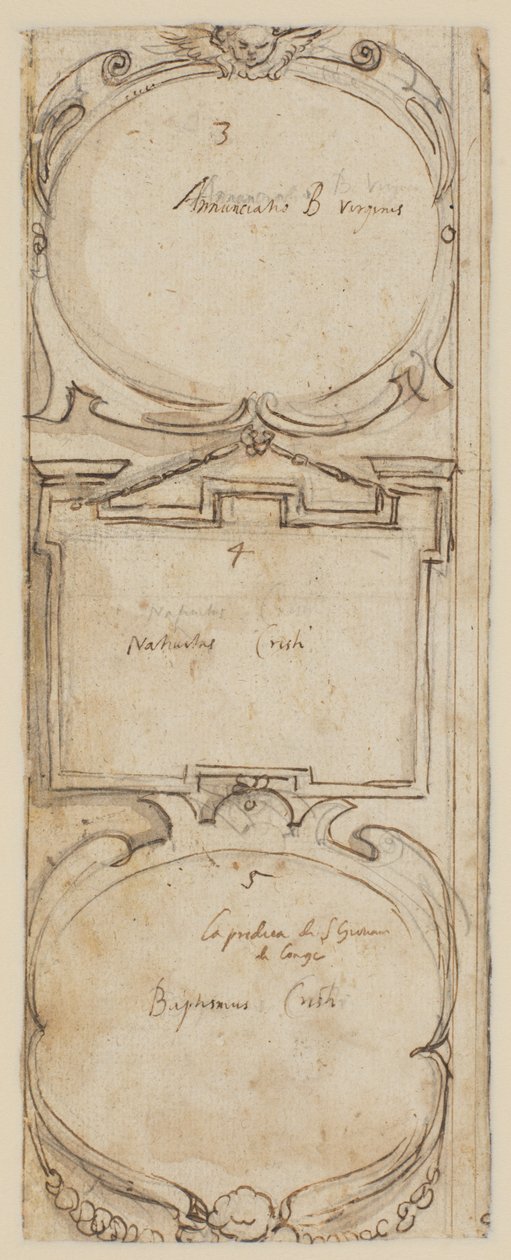 Ornamentale rammer (verso av Creation of Animals), ca. 1610 av Peter Paul Rubens