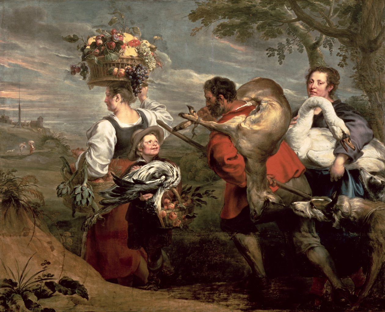 Bønder på vei til markedet av Peter Paul Rubens