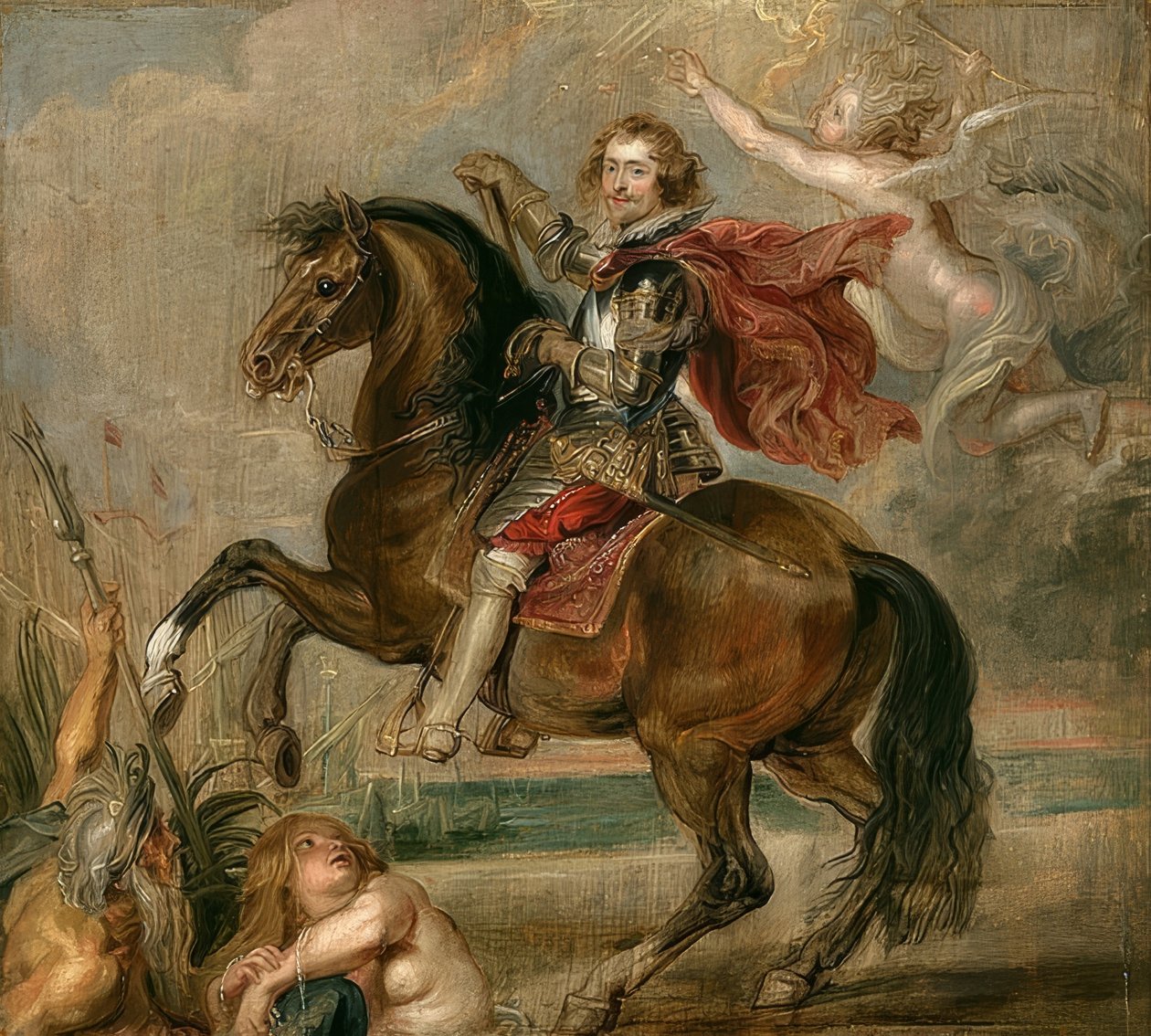Portrett av hertugen av Buckingham på hesteryggen. 1625 av Peter Paul Rubens