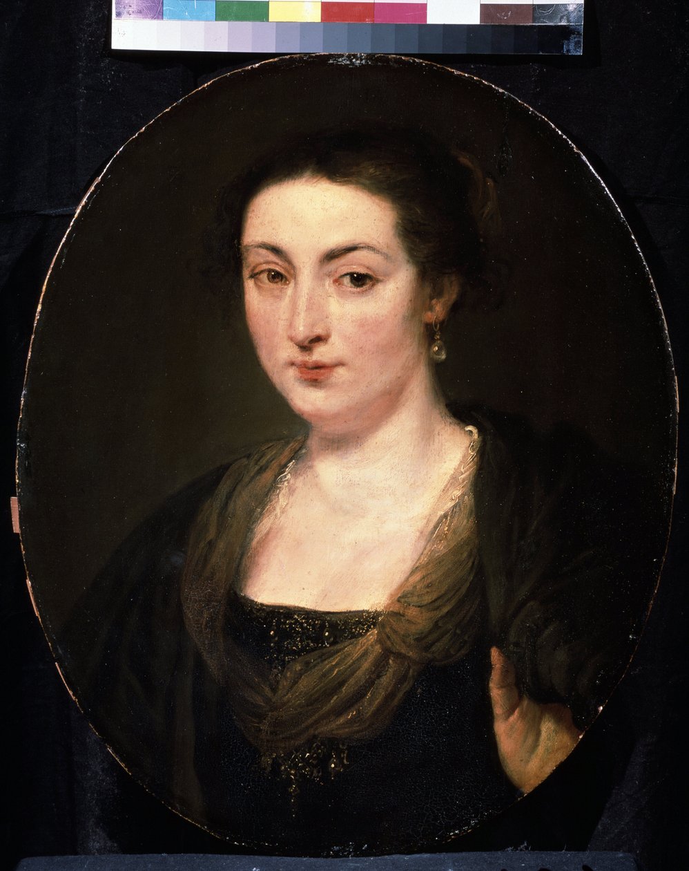 Portrett av Isabella Brant (1591-1626) (Portrett av Isabella Brant). Maleri av Peter Paul (Pierre-Paul) Rubens (eller Peter Paul eller Petrus Paulus) (1577-1640). Olje på tre, 60 x 49 cm, ca 1615-1620. Flamsk kunst, barokkstil. Pouc kunstmuseum av Peter Paul Rubens