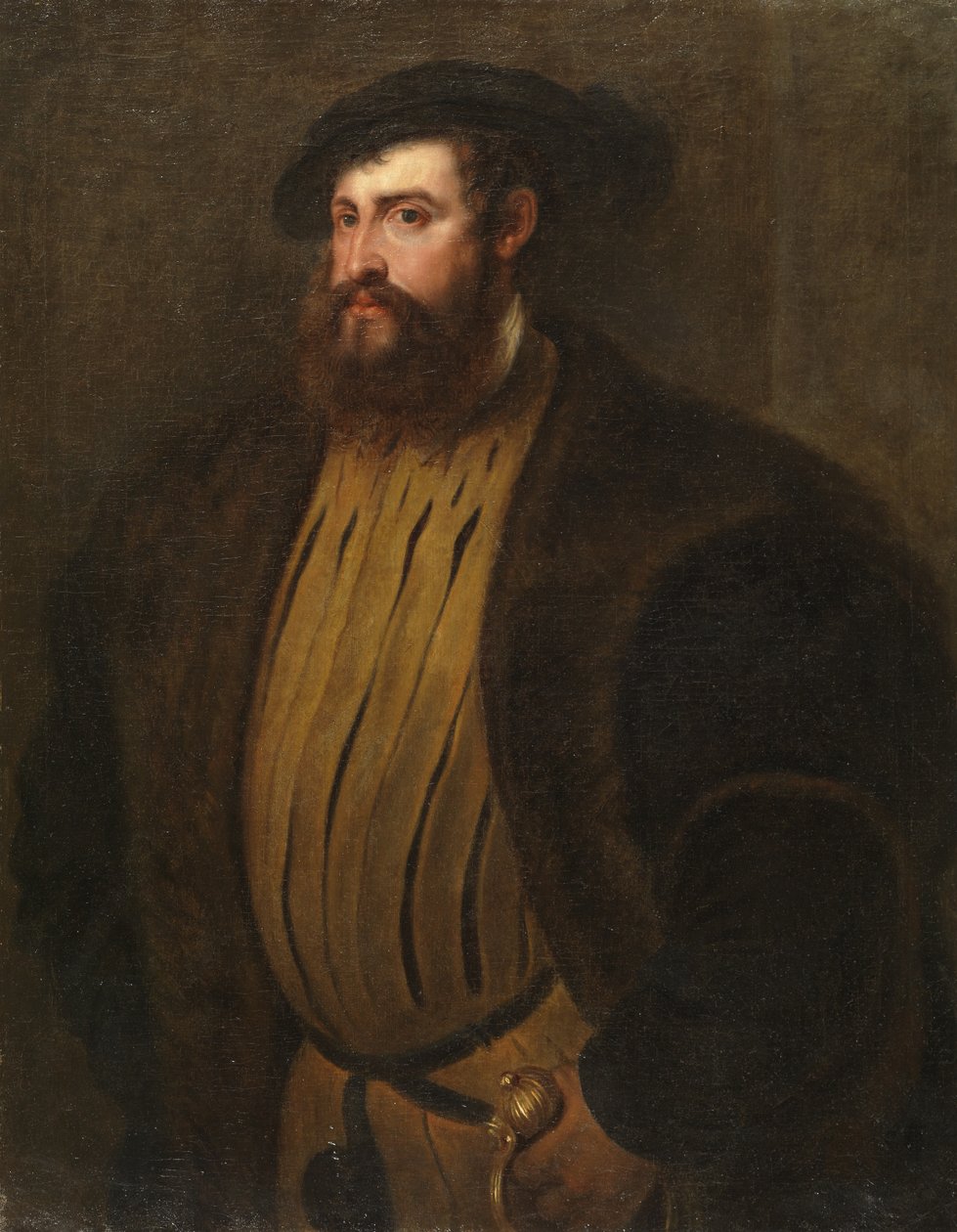 Portrett av Hernan Cortez (?) (etter Titian) av Peter Paul Rubens
