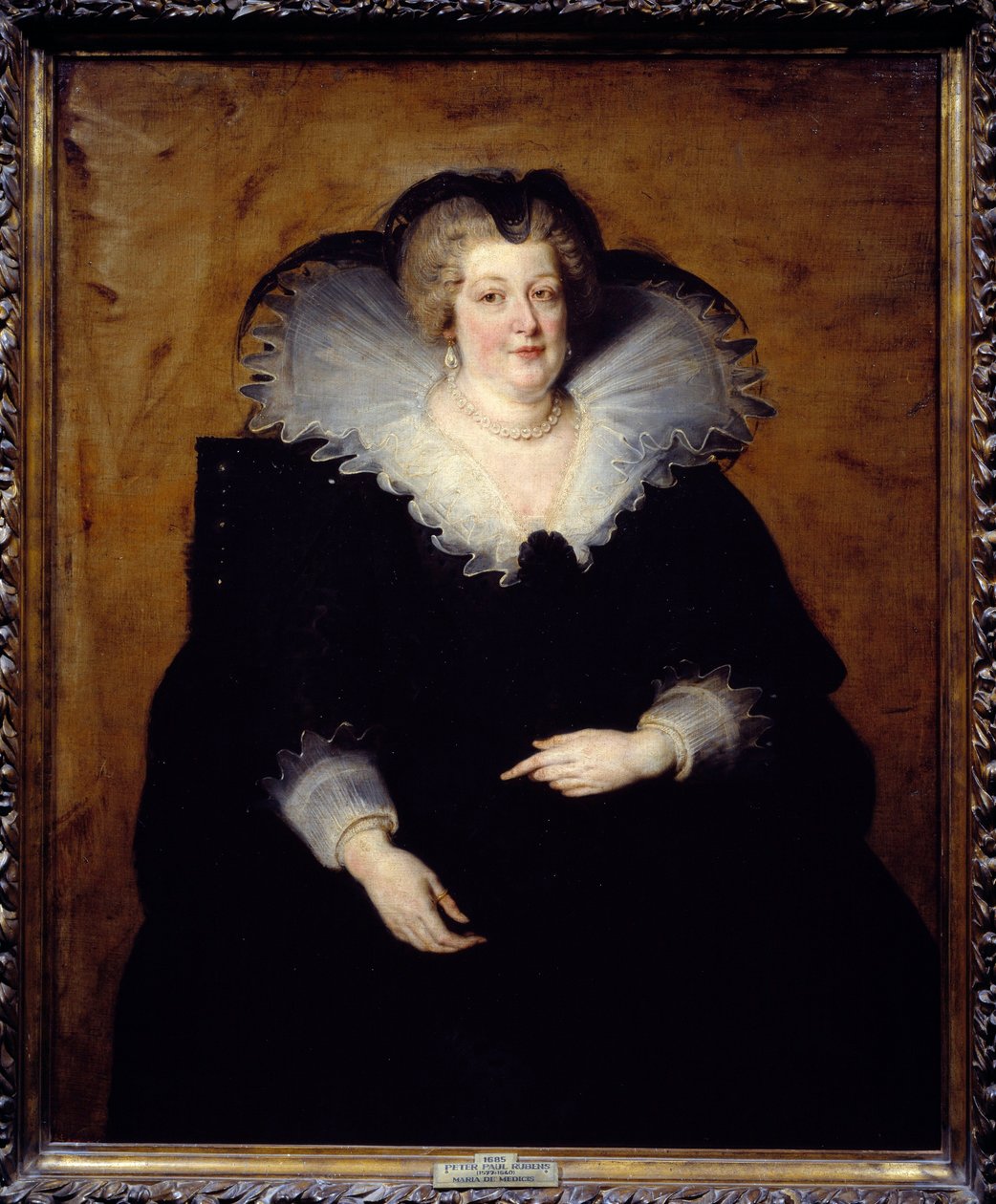 Portrett av Maria De Medici (Marie de Medicis) (1573-1642), dronning av Frankrike, kone til Henry IV. Maleri av Pierre Paul (Pierre-Paul) Rubens (eller Peter Paul eller Petrus Paulus) (1577-1640). 1622 Søn. 1,3x1,08 m Madrid, Musee du Prado av Peter Paul Rubens