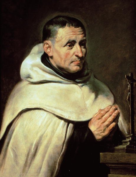 Portrett av en karmelitt prior (olje på tre) av Peter Paul Rubens