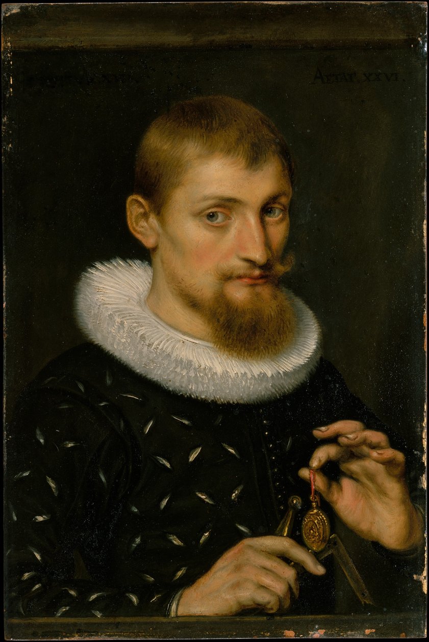 Portrett av en mann, muligens en arkitekt eller geograf av Peter Paul Rubens