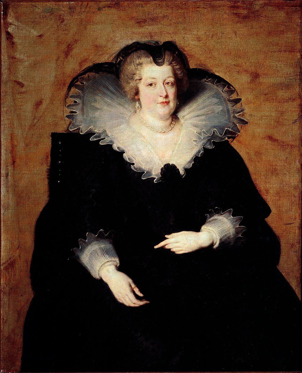 Portrett av dronningen av Frankrike Marie de Medicis (olje på lerret av Peter Paul Rubens
