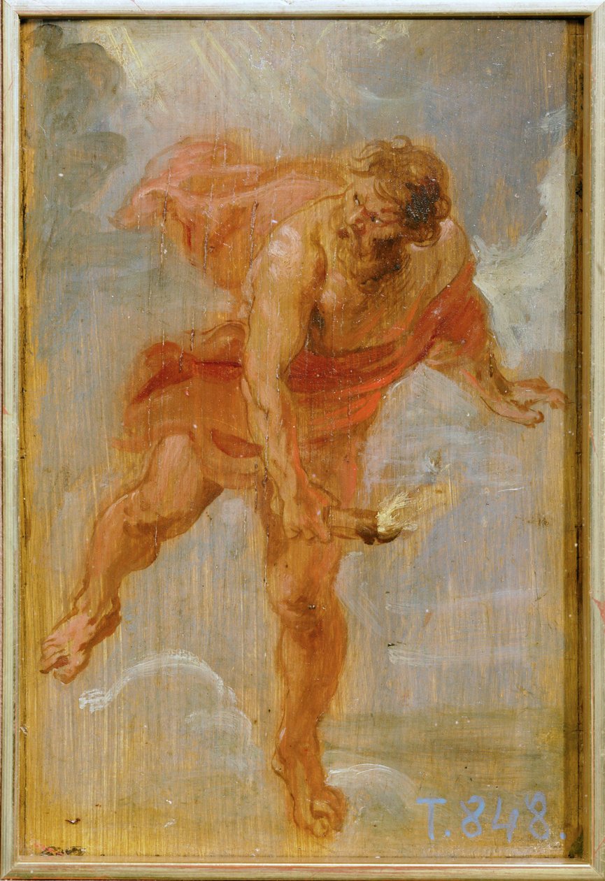 Prometheus med ildfatet (maleri på tre) av Peter Paul Rubens