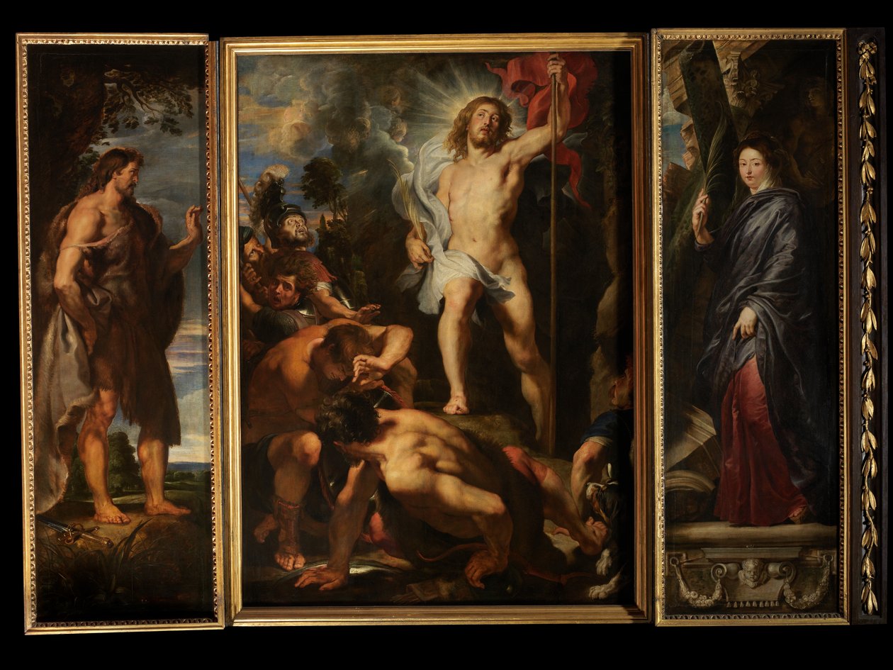 Kristi oppstandelse, ca. 1611-12 (olje på panel) av Peter Paul Rubens