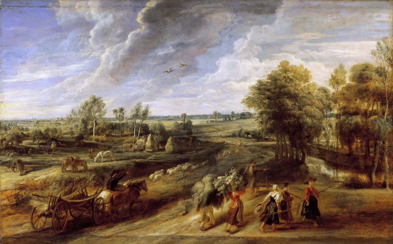 Tilbake fra innhøstingen, ca 1637. av Peter Paul Rubens