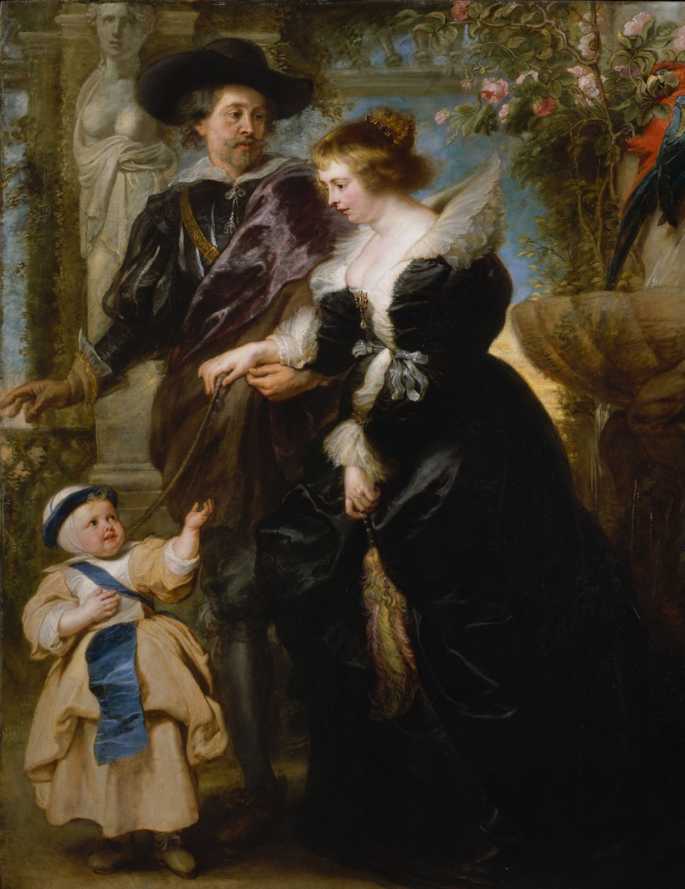 Rubens, hans kone Helena Fourment og deres sønn Frans, ca. 1635 av Peter Paul Rubens