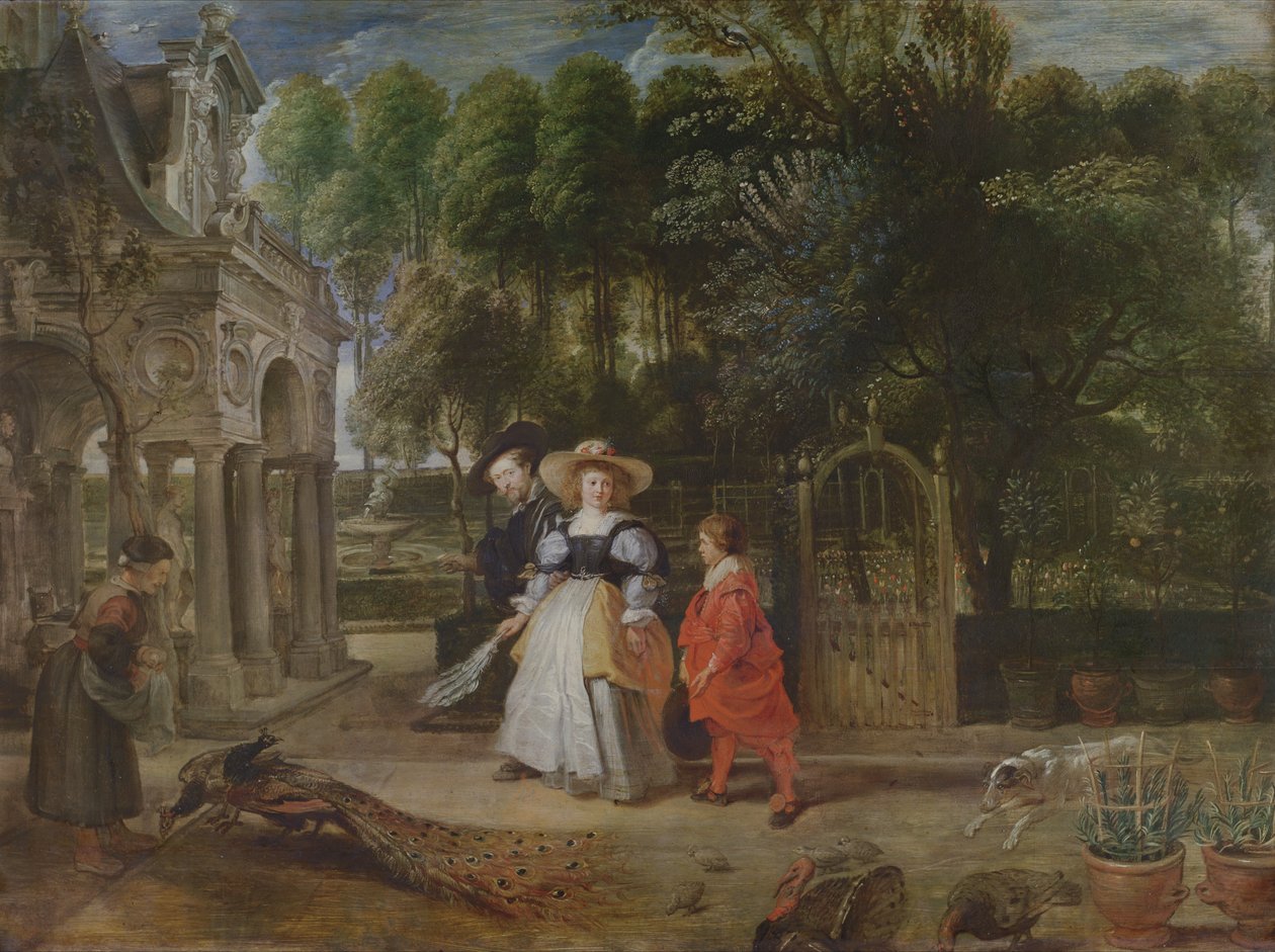 Rubens og Helene Fourment (1614-73) i Garden av Peter Paul Rubens