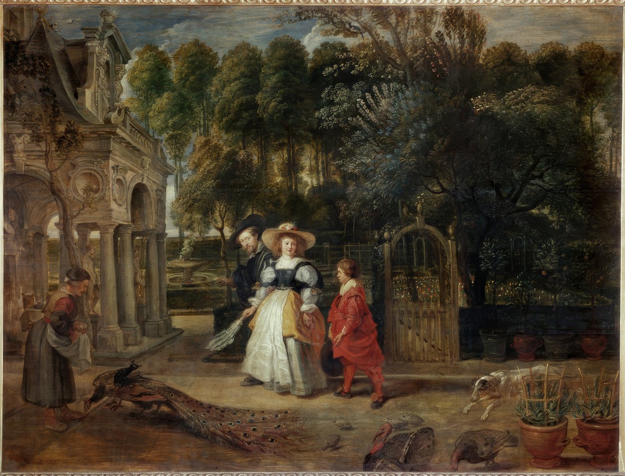 Rubens og hans andre kone i hagen av Peter Paul Rubens