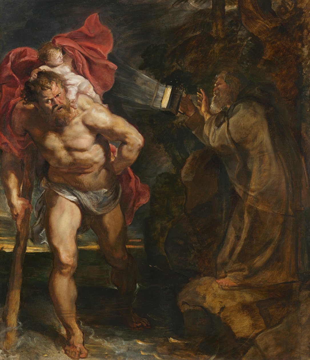 Sankt Kristoffer og eremitten av Peter Paul Rubens