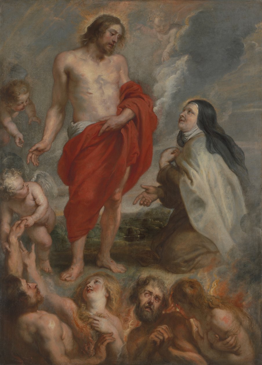 Den hellige Teresa av Ávila går i forbønn for Bernardino de Mendoza i skjærsilden av Peter Paul Rubens