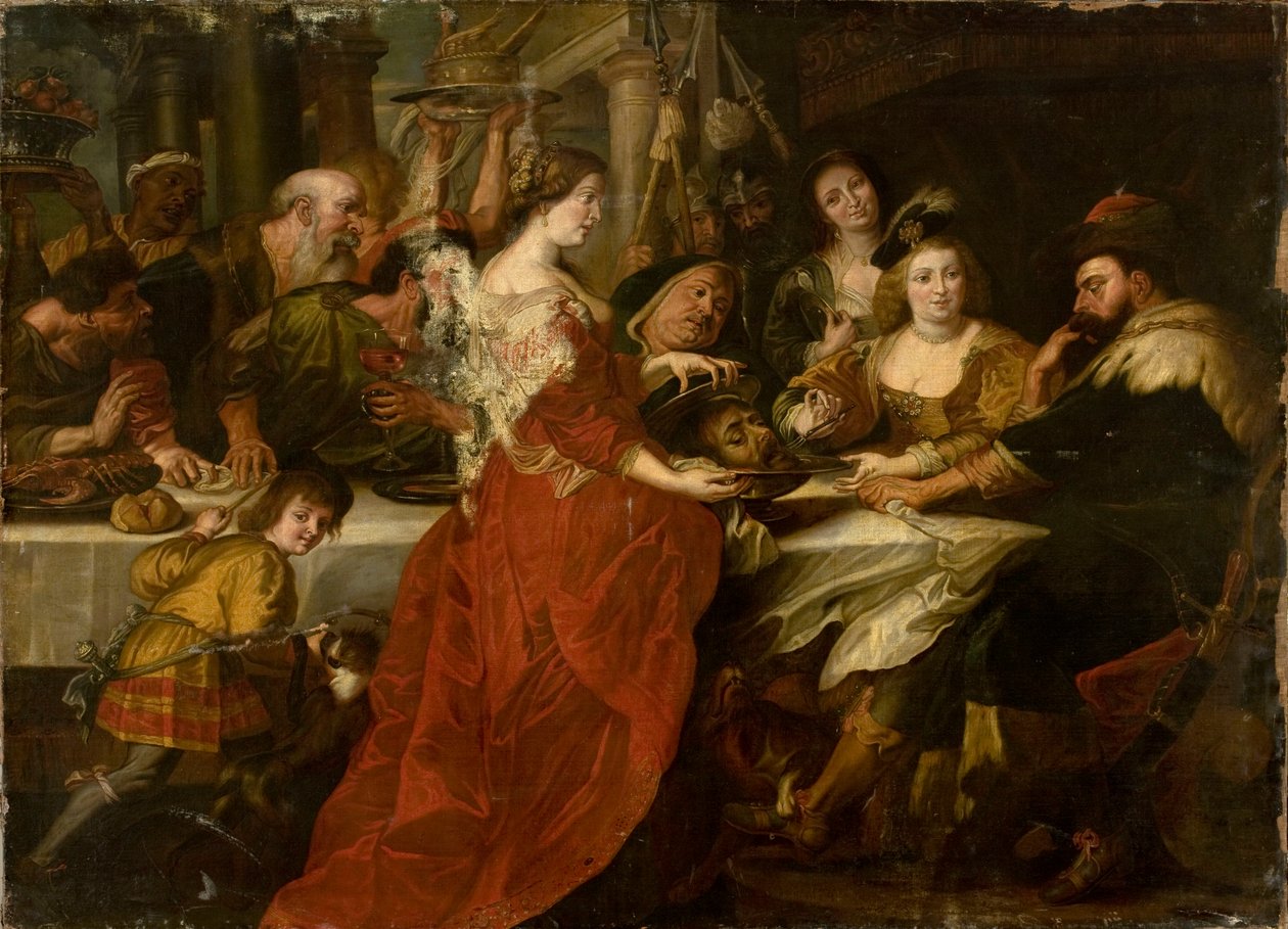 Salome med hodet til Johannes døperen under festmåltidet av Peter Paul Rubens