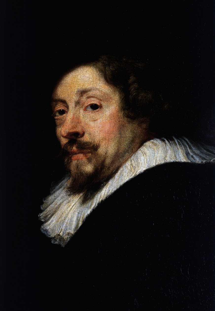 Selvportrett, detalj, ca. 1638 (olje på lerret) av Peter Paul Rubens