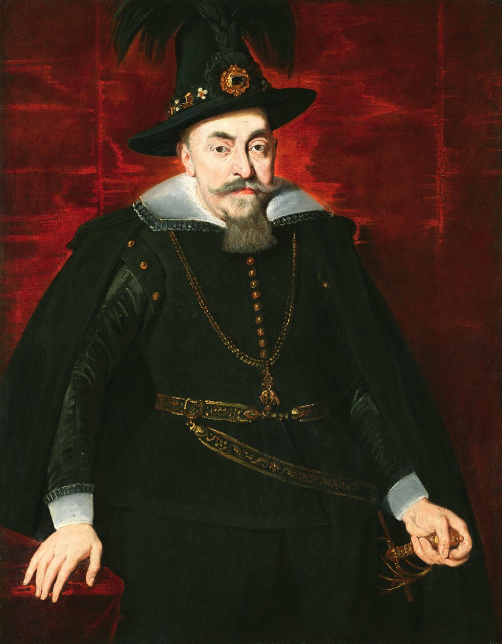 Sigismund III Vasa, konge av Polen og Sverige og storhertug av Litauen - Portrett av Sigismund III Vasa, konge av Polen (1566-1632), av Rubens, Pieter Paul (1577-1640). olje på lerret av Peter Paul Rubens