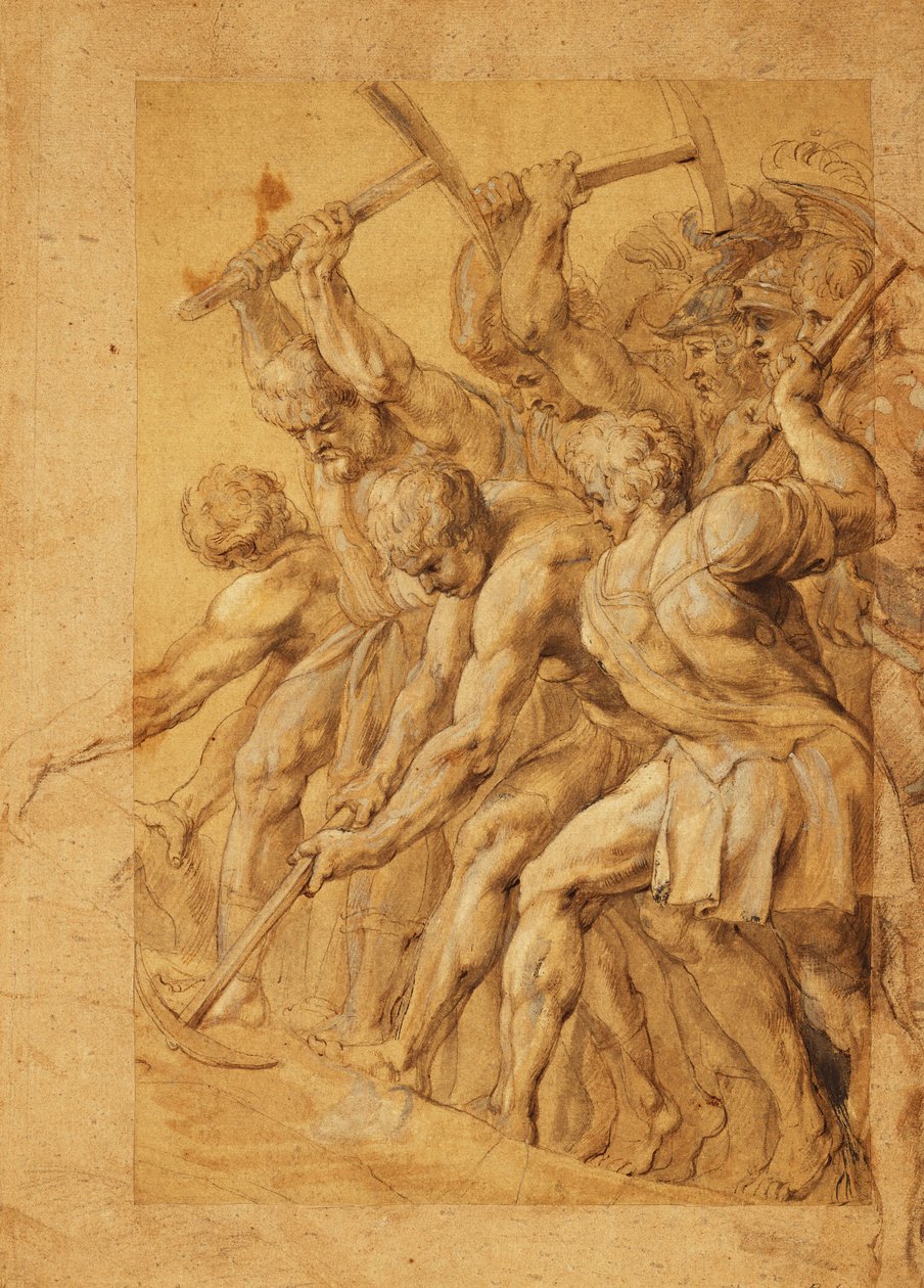 Soldater ødelegger en bro, av Peter Paul Rubens