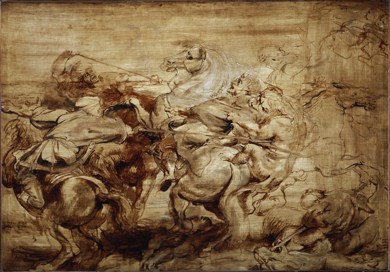 Studie for løvejakten (maleri av Peter Paul Rubens