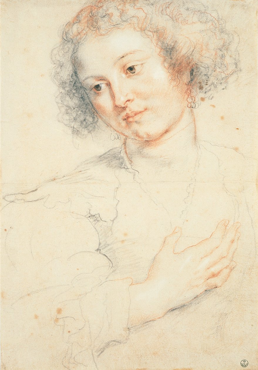 Studie av lederen av St. Apollonia (tegning) av Peter Paul Rubens