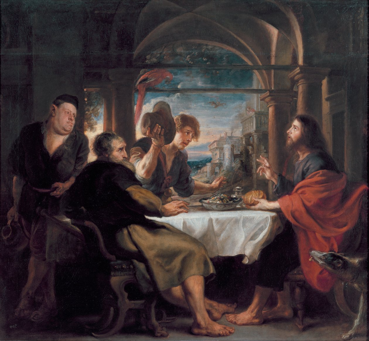 Nattverd i Emmaus, ca. 1638 (olje på lerret) av Peter Paul Rubens