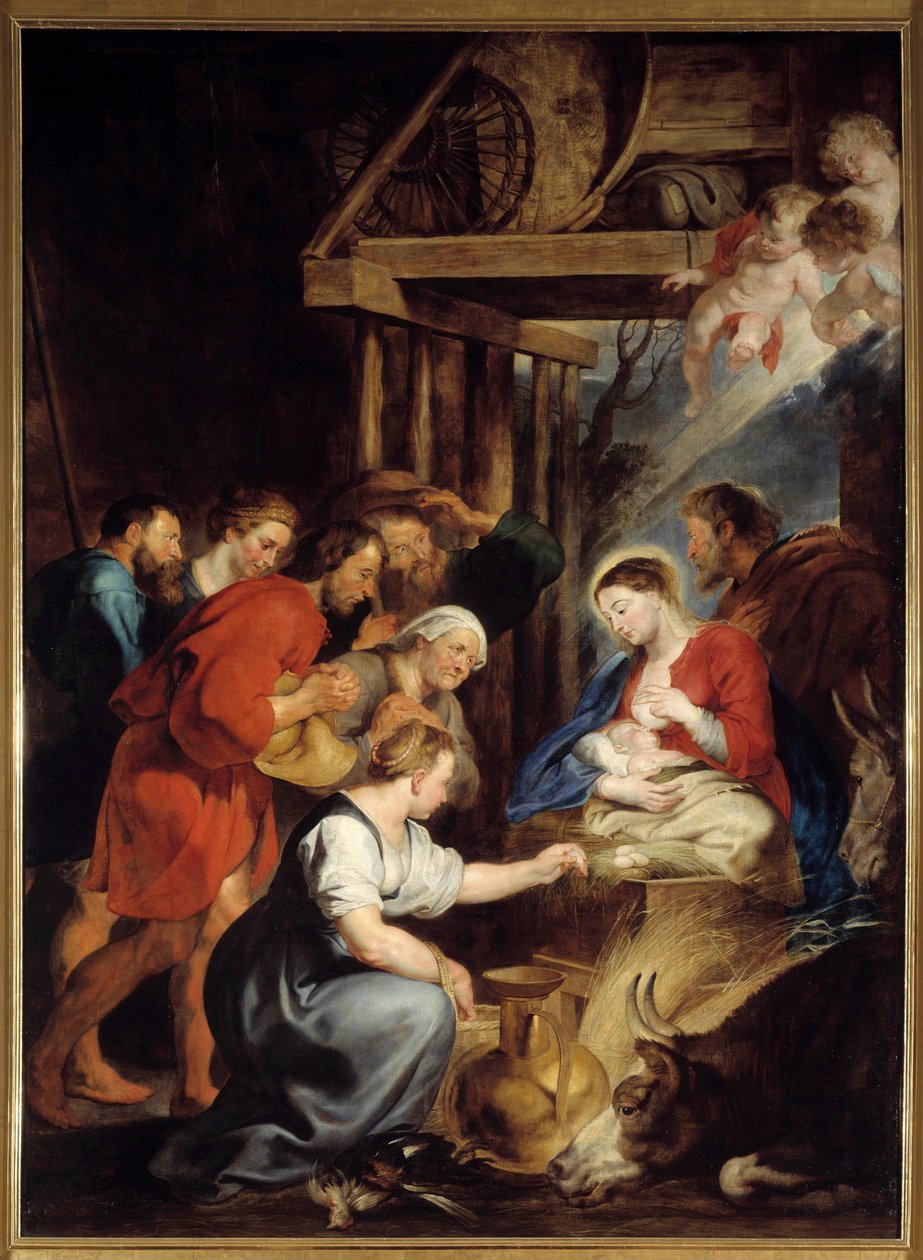 Hyrdenes tilbedelse Maleri av Pierre Paul (Pierre-Paul) Rubens (eller Peter Paul eller Petrus Paulus) (1577-1640) 1600-tallet søn. 3,4x2,48 m Rouen, Musee des Beaux Arts av Peter Paul Rubens