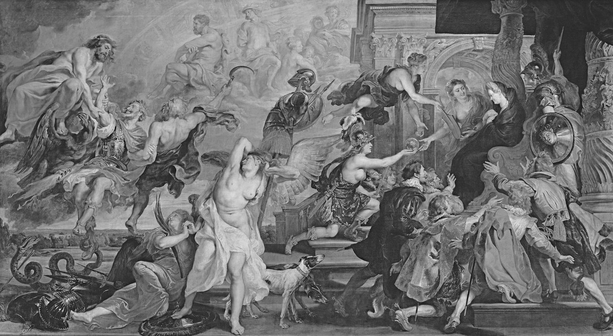 Apoteosen til Henri IV og proklamasjonen av regenten til Marie de Medici av Peter Paul Rubens