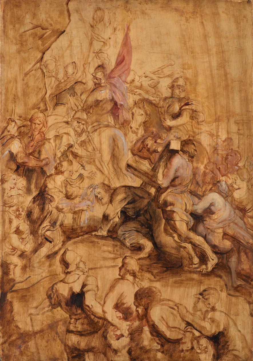 Oppstigningen til Golgata. Bæringen av korset av Peter Paul Rubens