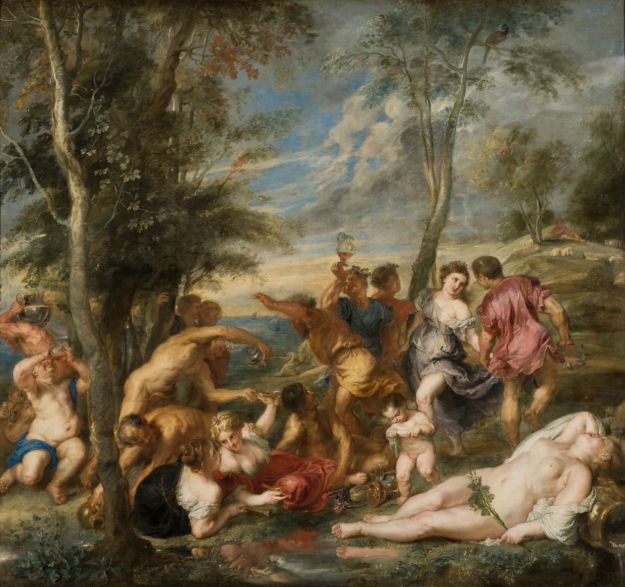 The Bacchanal of the Andrians av Peter Paul Rubens