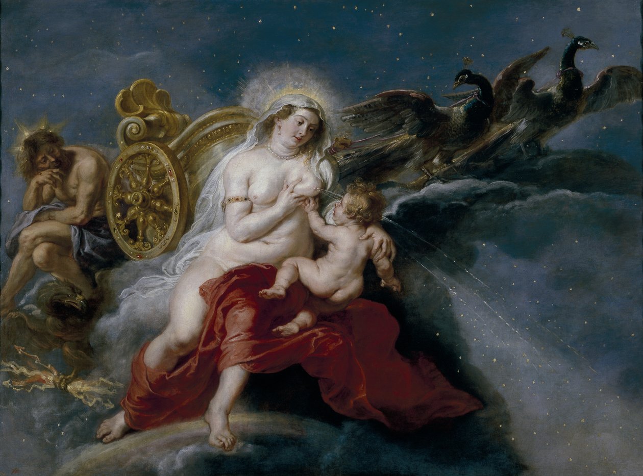 Melkeveiens fødsel, ca 1637 av Peter Paul Rubens