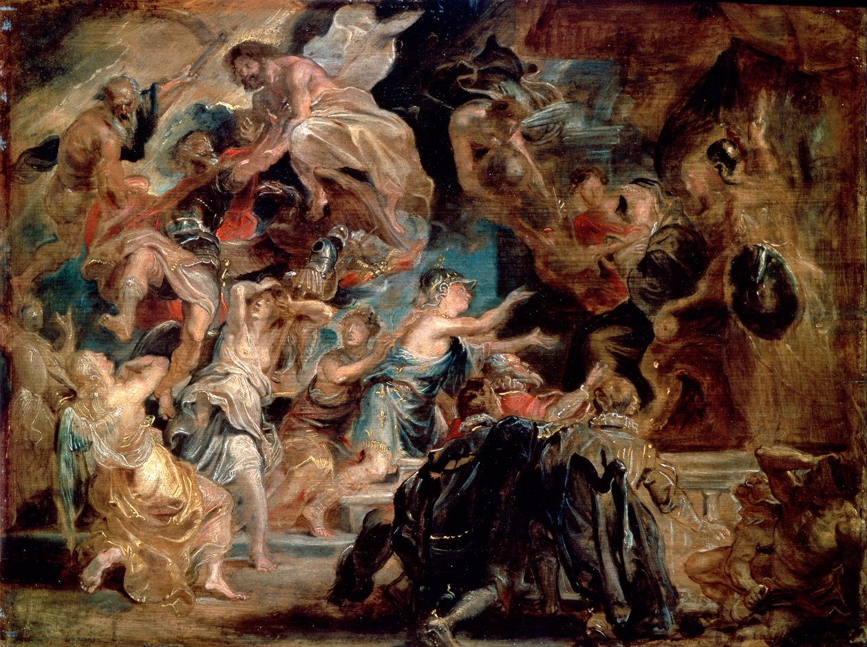 The Death of Henry IV and the Proclamation of the Regency, 1622. av Peter Paul Rubens