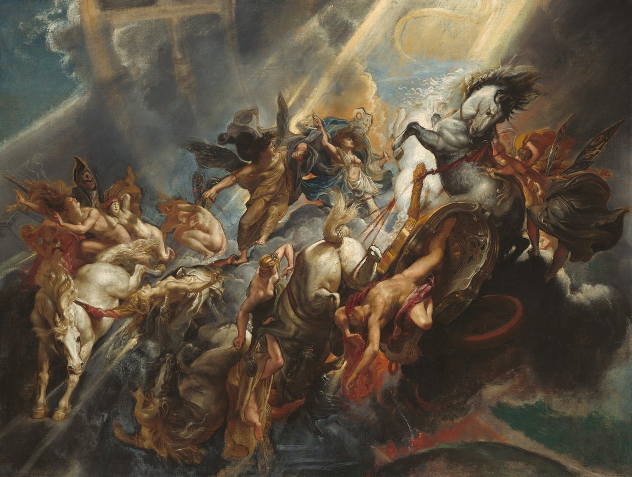 Phaetons fall, ca. 16041605, trolig omarbeidet ca. 16061608. av Peter Paul Rubens