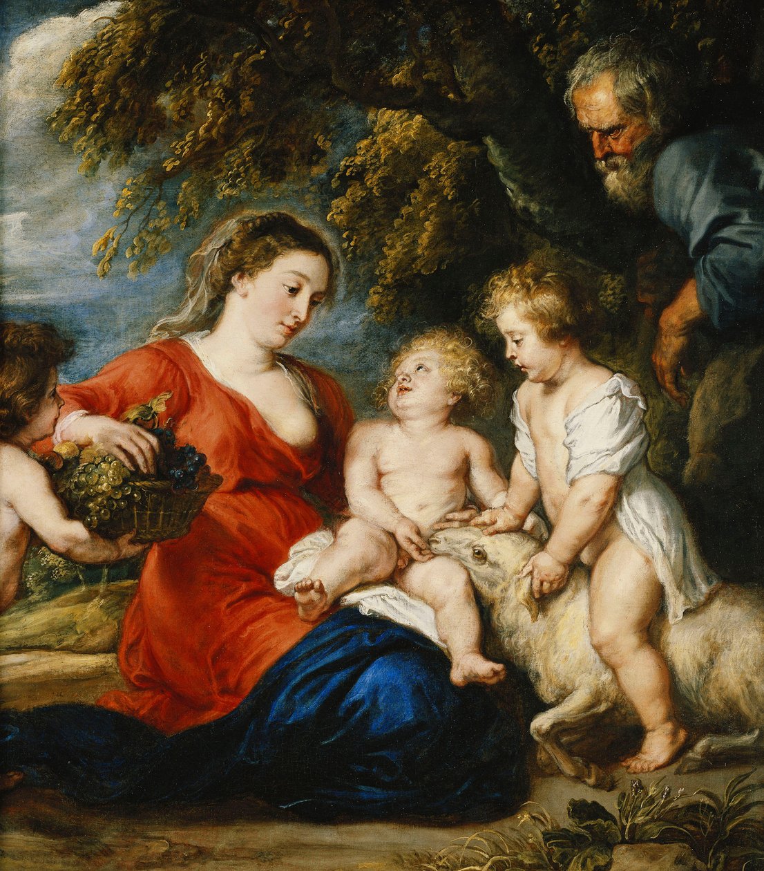 Den hellige familie med spedbarnet døperen Johannes, av Peter Paul Rubens