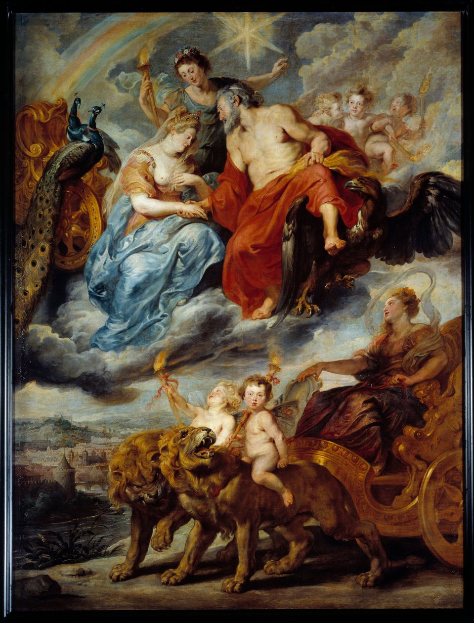 Intervjuet av King og Mary av Medici i Lyon, 9. november av Peter Paul Rubens