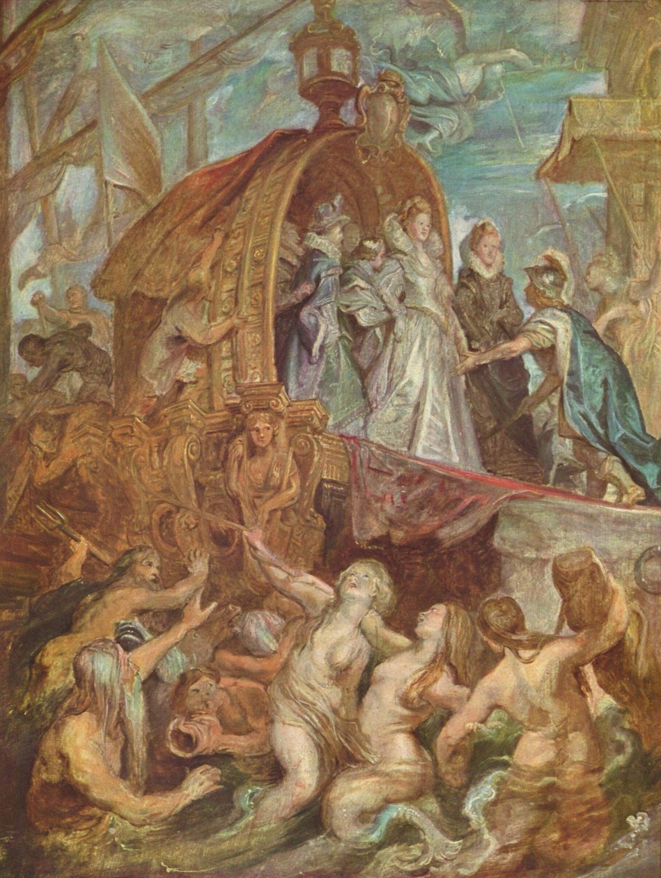 Landgangen i Marseille (skisse til Medici-syklusen) av Peter Paul Rubens