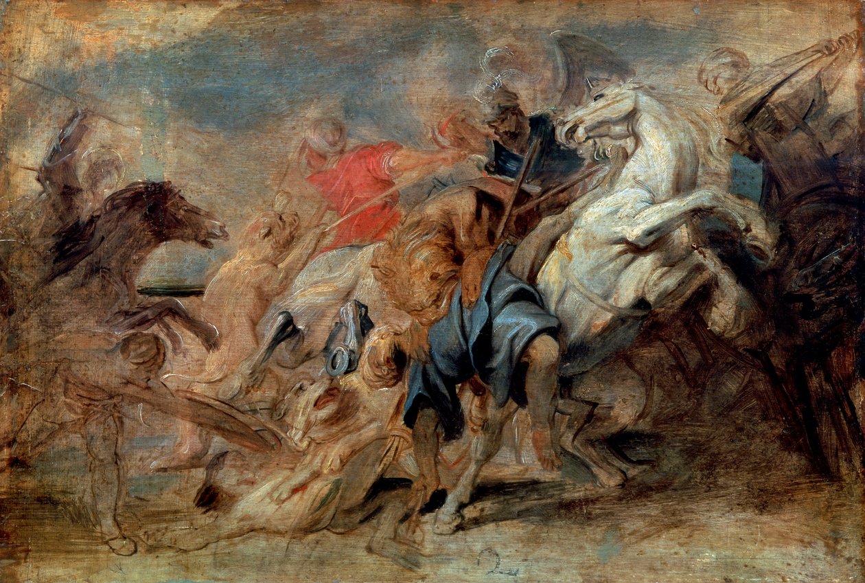 Løvejakten, c1621. av Peter Paul Rubens