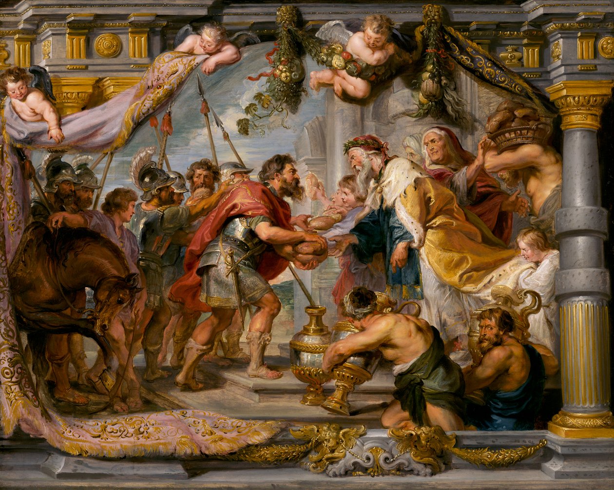 Møtet mellom Abraham og Melkisedek, ca. 1626 av Peter Paul Rubens