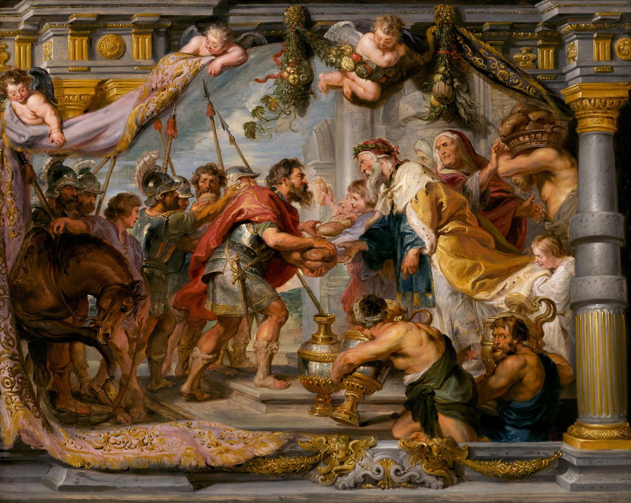 Møtet mellom Abraham og Melkisedek, ca. 1626. av Peter Paul Rubens