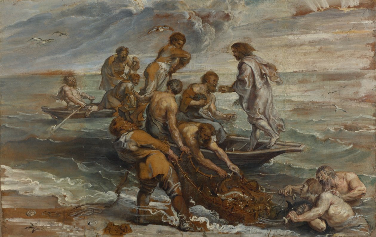 The Miraculous Draft of Fishes, 1618-1619 av Peter Paul Rubens