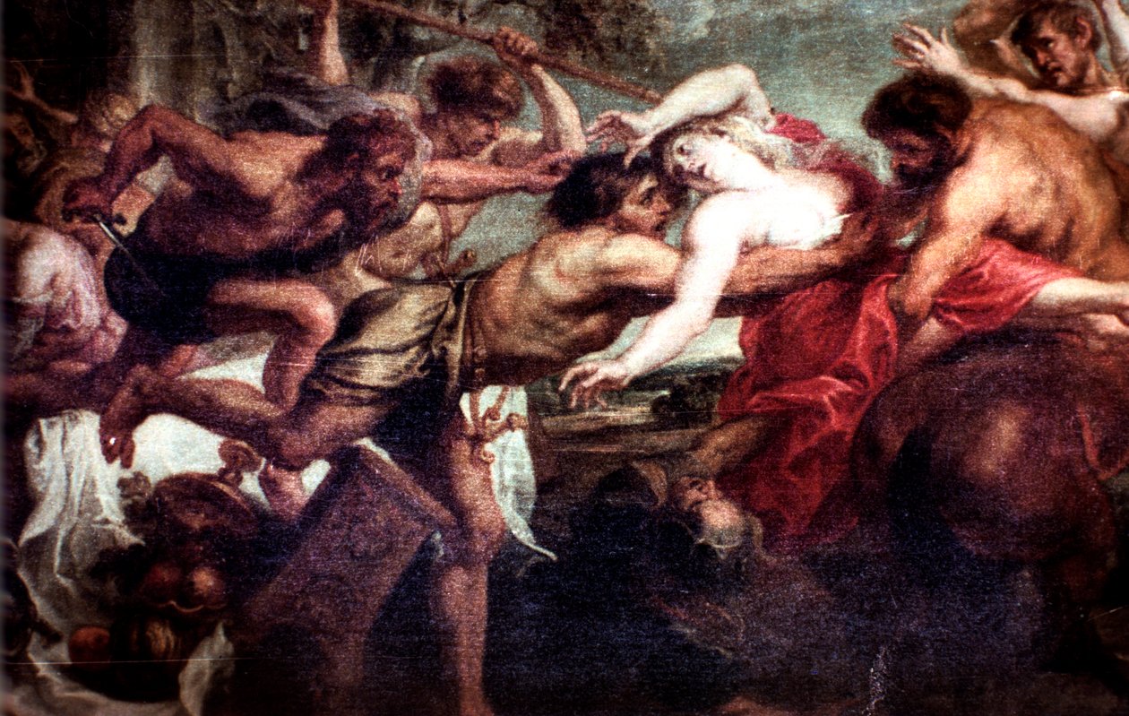 Voldtekten av Deidamia, 1636-1638 av Peter Paul Rubens