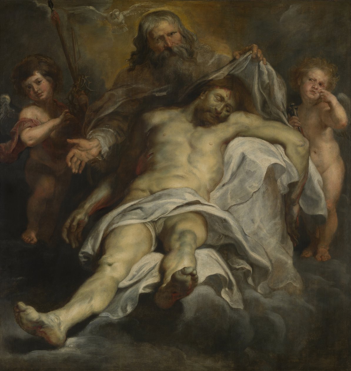 The Trinity (olje på panel) av Peter Paul Rubens
