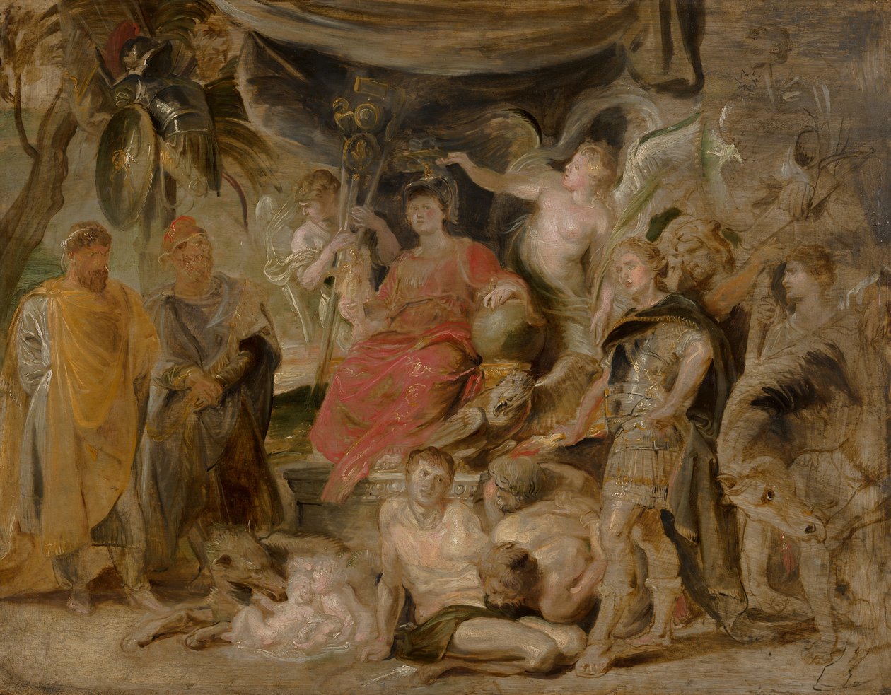 Romas triumf: Den unge keiser Konstantin hedrer Roma av Peter Paul Rubens