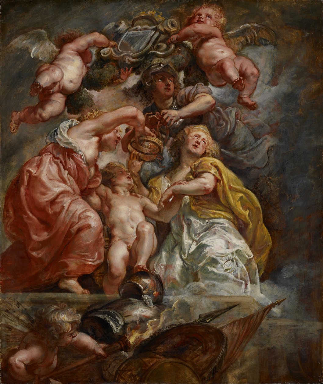 Union of England and Scotland (Charles I as the Prince of Wales), ca. 1633-34 (olje på eikepanel) av Peter Paul Rubens