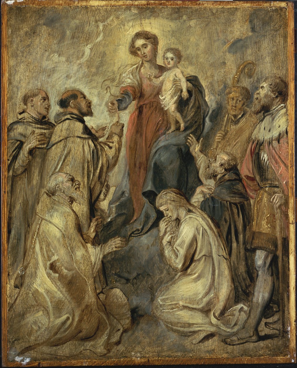 Rosenkransens jomfru og barn av Peter Paul Rubens