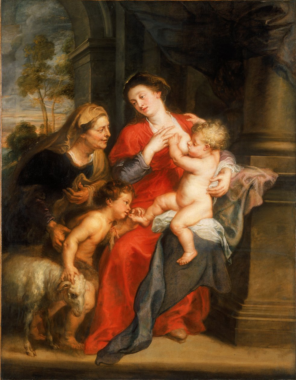 Jomfruen og barnet med St. Elizabeth og døperen Johannes av Peter Paul Rubens